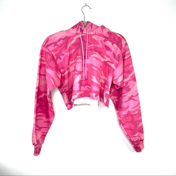 Women’s Crop Top Camo Hoodie by JOES USA - Picture 1 of 3